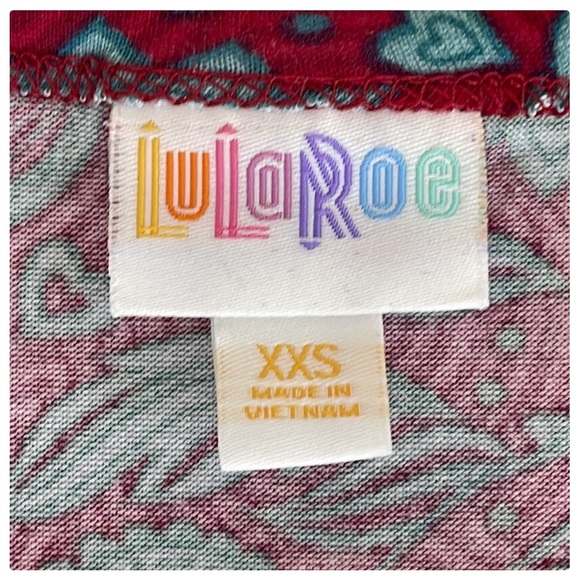 💕Beautiful Blue & Red Paisley Lularoe Julia Pencil Dress💕 - Picture 7 of 8